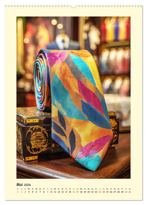 Knoten der Eleganz. Edle Krawatten für den Gentleman von Welt (CALVENDO Premium Wandkalender 2026)