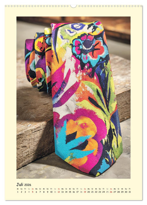 Knoten der Eleganz. Edle Krawatten für den Gentleman von Welt (CALVENDO Premium Wandkalender 2026)