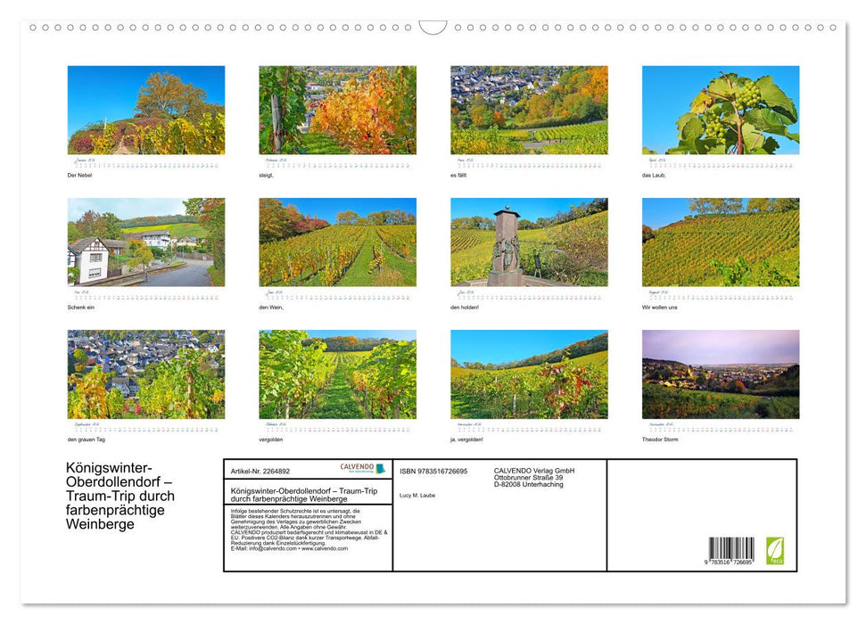 Königswinter-Oberdollendorf – Traum-Trip durch farbenprächtige Weinberge (CALVENDO Wandkalender 2026)