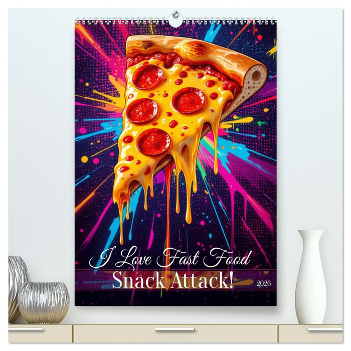 I Love Fast Food - Snack Attack! (CALVENDO Premium Wandkalender 2026)