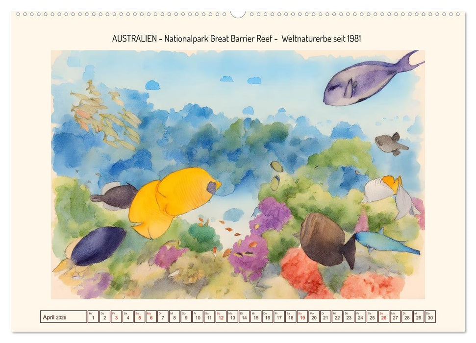 Weltnaturerbe unserer Erde (CALVENDO Premium Wandkalender 2026)