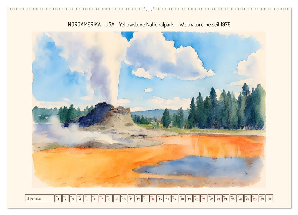 Weltnaturerbe unserer Erde (CALVENDO Premium Wandkalender 2026)