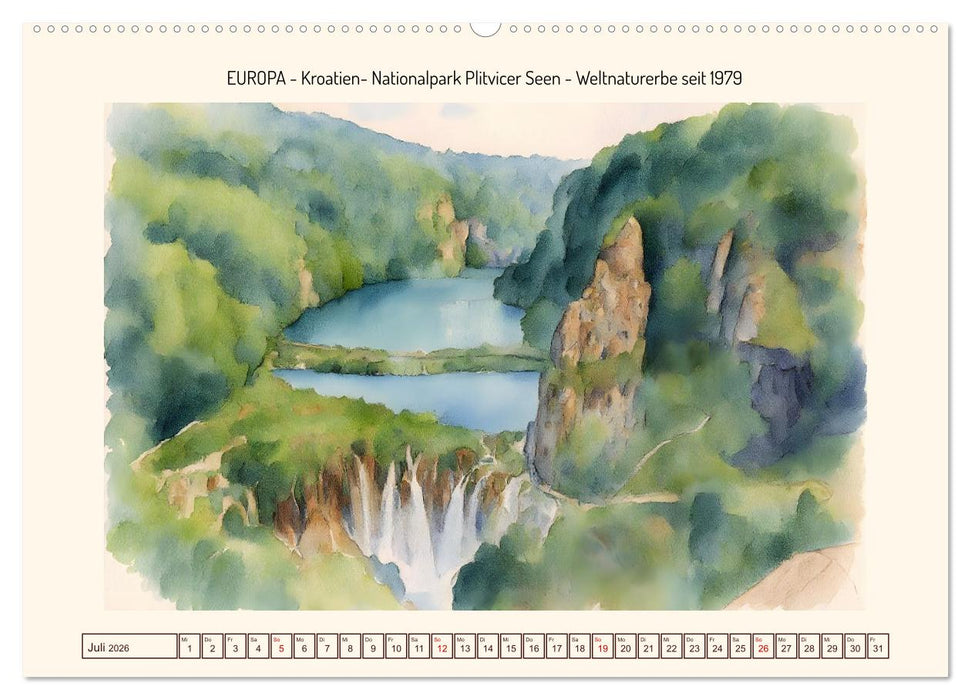 Weltnaturerbe unserer Erde (CALVENDO Premium Wandkalender 2026)