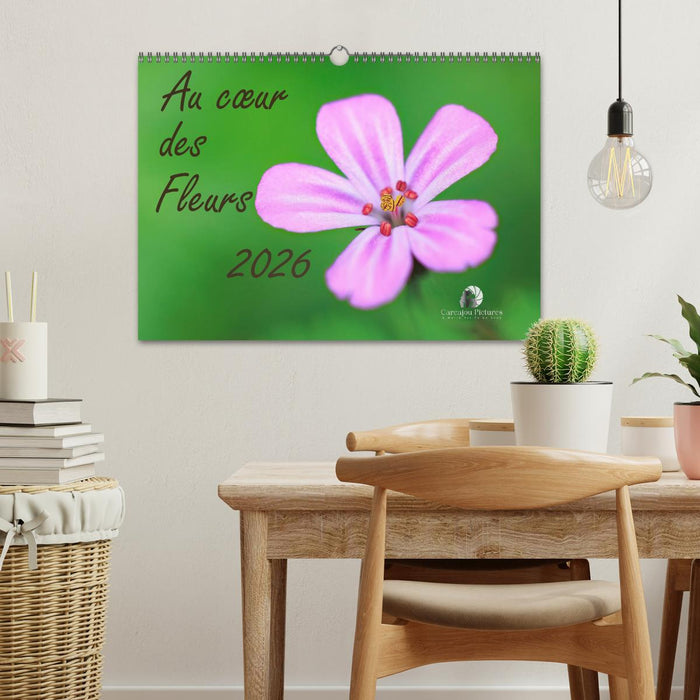 Au cœur des fleurs (CALVENDO Calendrier mensuel 2026)