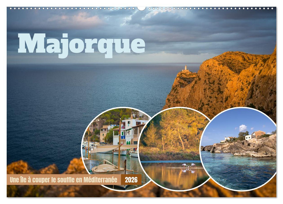 Majorque - Une île à couper le souffle en Méditerranée (CALVENDO Calendrier mensuel 2026)