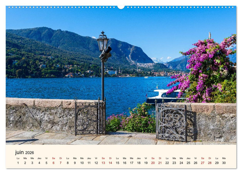 Coup d'œil sur le Lac Majeur (CALVENDO Calendrier mensuel 2026)