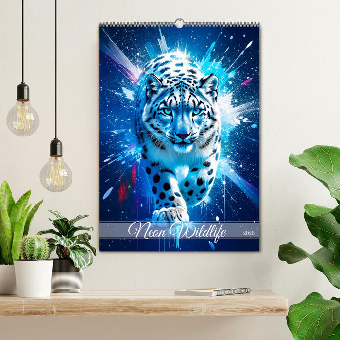 Neon Wildlife (CALVENDO Wandkalender 2026)