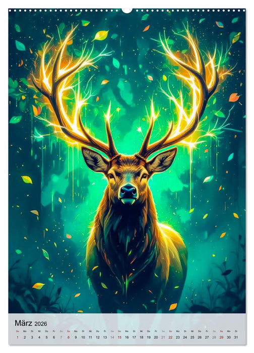 Neon Wildlife (CALVENDO Wandkalender 2026)
