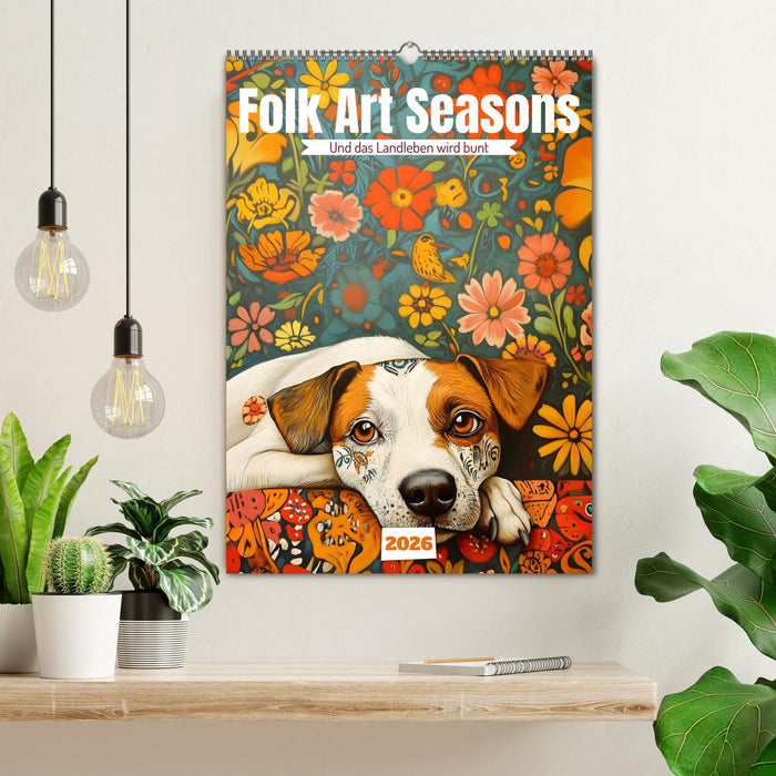 Folk Art Seasons (CALVENDO Wandkalender 2026)