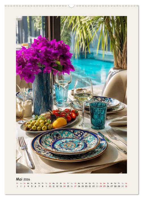 Tafelgedecke. Eleganz in Porzellan und Keramik (CALVENDO Wandkalender 2026)