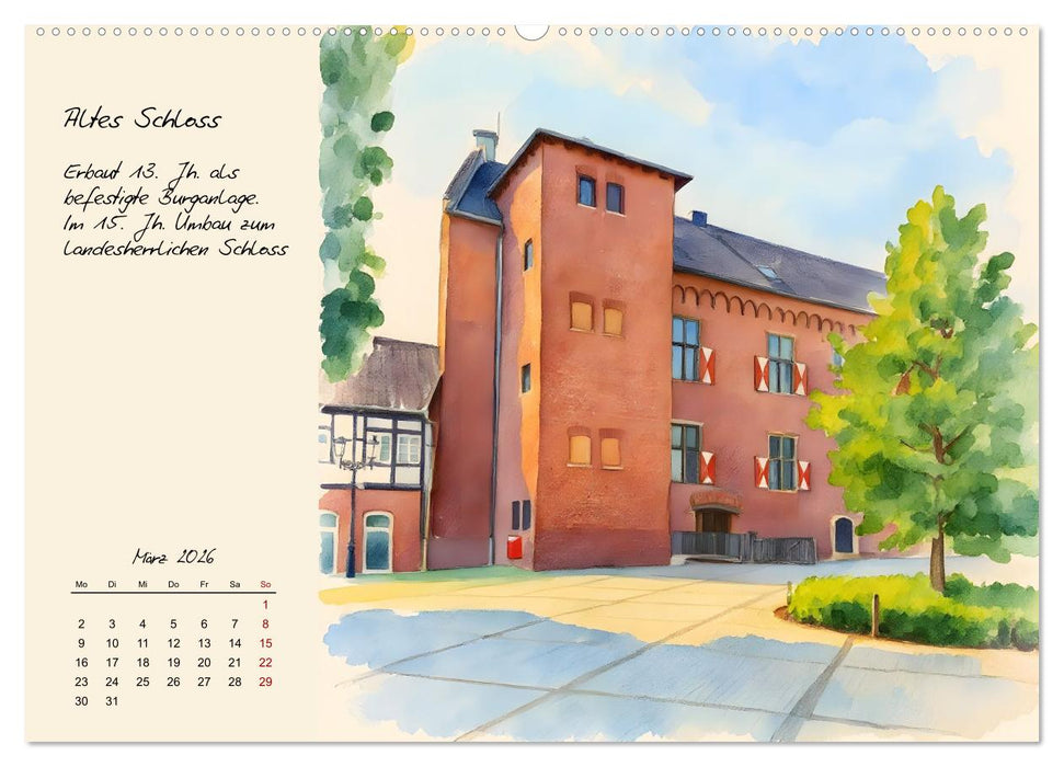 Rundgang durch Grevenbroich (CALVENDO Wandkalender 2026)