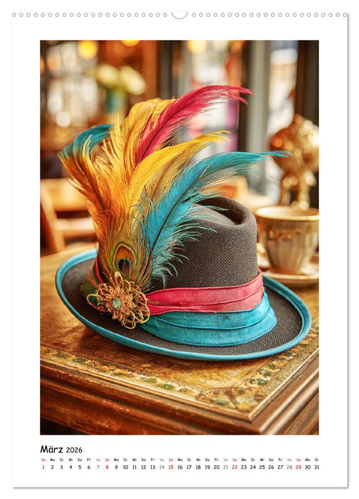 Elegante Hüte. Die zeitlosen Kronen als Stilbekenntnis (CALVENDO Wandkalender 2026)