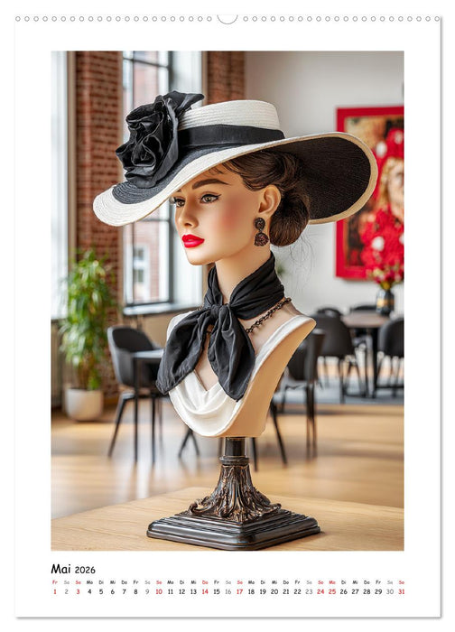 Elegante Hüte. Die zeitlosen Kronen als Stilbekenntnis (CALVENDO Wandkalender 2026)