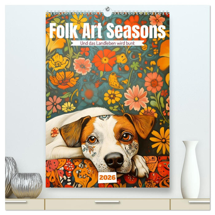 Folk Art Seasons (CALVENDO Premium Wandkalender 2026)