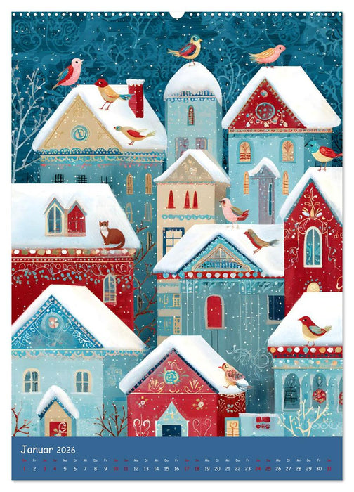 Folk Art Seasons (CALVENDO Premium Wandkalender 2026)