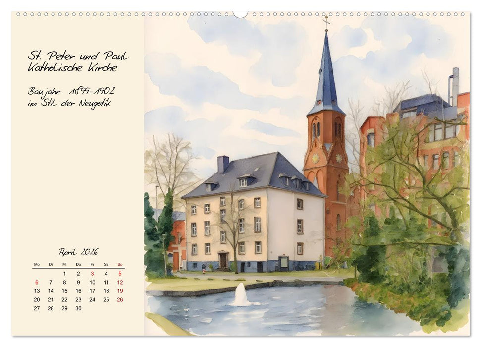 Rundgang durch Grevenbroich (CALVENDO Premium Wandkalender 2026)