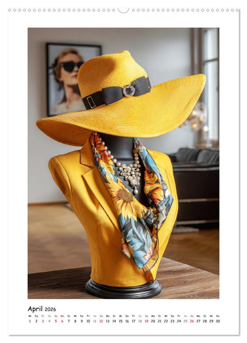 Elegante Hüte. Die zeitlosen Kronen als Stilbekenntnis (CALVENDO Premium Wandkalender 2026)