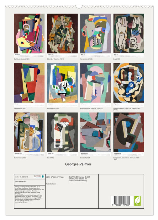 Georges Valmier (CALVENDO Premium Wandkalender 2026)
