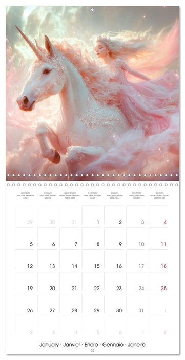 Unicorn Whispers - Tales of Glitter and Grace (CALVENDO Monthly Calendar 2026)