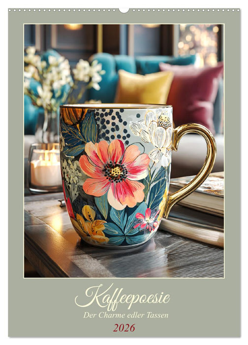 Kaffeepoesie. Der Charme edler Tassen (CALVENDO Wandkalender 2026)