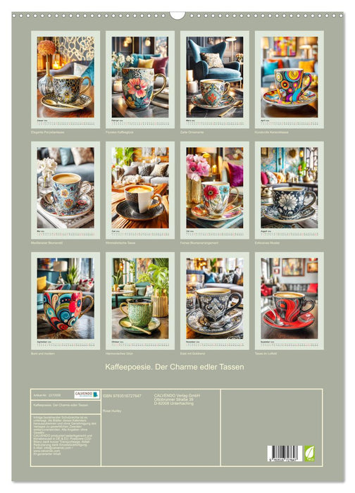 Kaffeepoesie. Der Charme edler Tassen (CALVENDO Wandkalender 2026)
