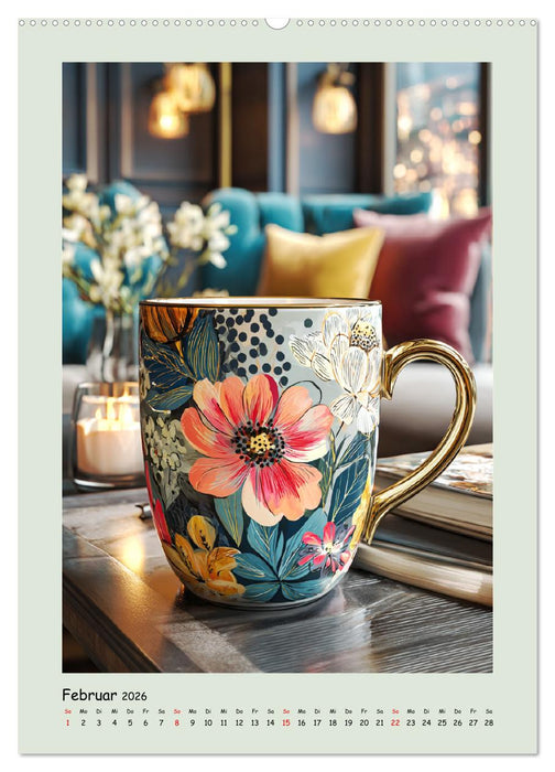 Kaffeepoesie. Der Charme edler Tassen (CALVENDO Wandkalender 2026)