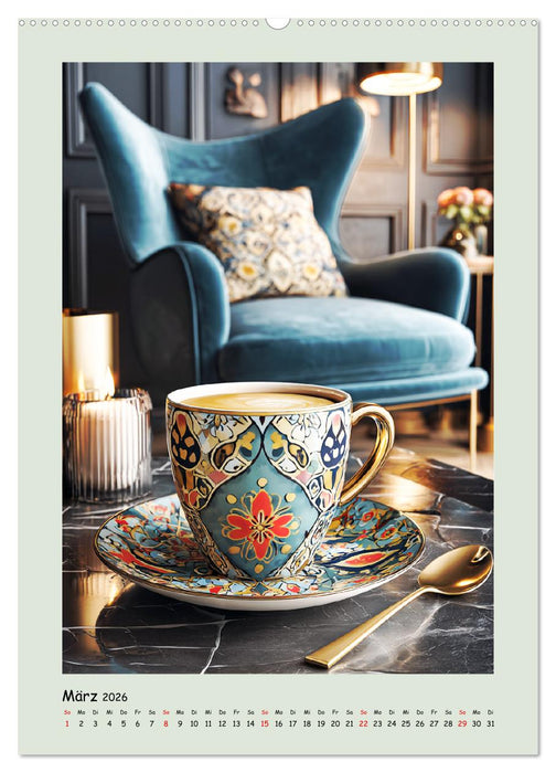 Kaffeepoesie. Der Charme edler Tassen (CALVENDO Wandkalender 2026)