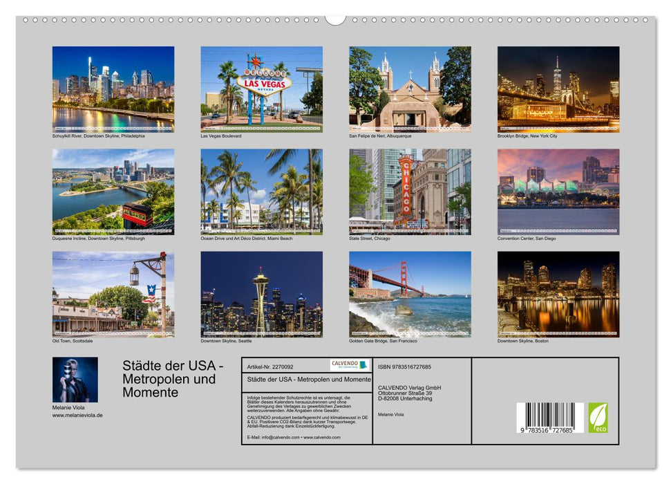 Städte der USA - Metropolen und Momente (CALVENDO Premium Wandkalender 2026)