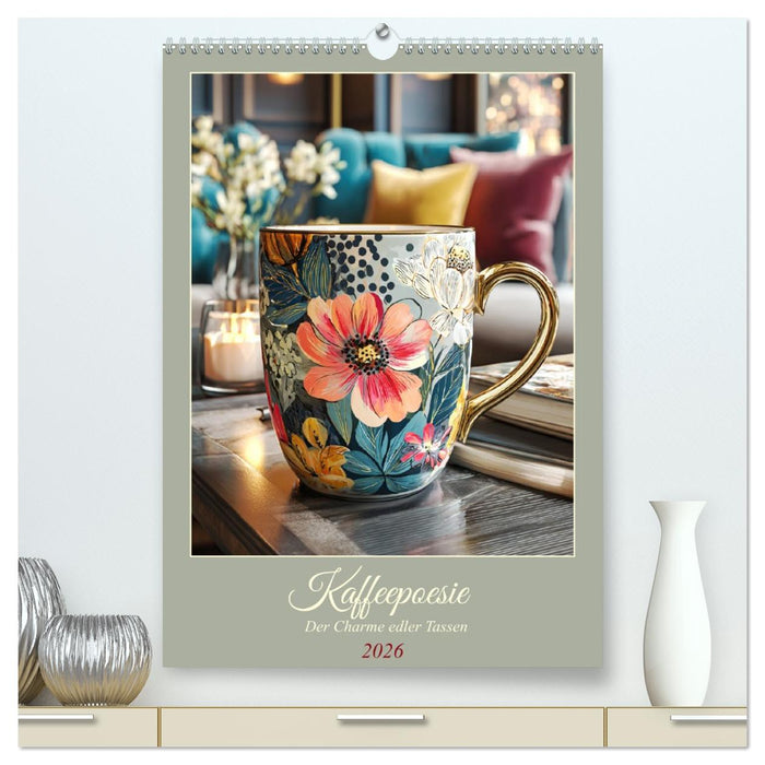 Kaffeepoesie. Der Charme edler Tassen (CALVENDO Premium Wandkalender 2026)