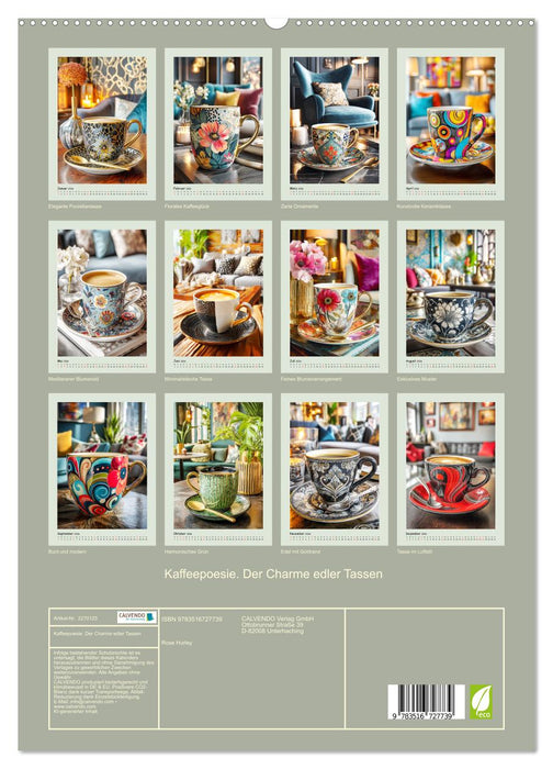 Kaffeepoesie. Der Charme edler Tassen (CALVENDO Premium Wandkalender 2026)