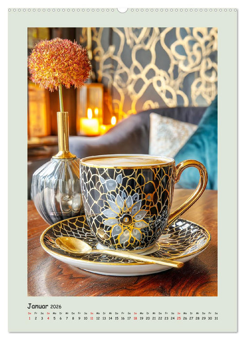 Kaffeepoesie. Der Charme edler Tassen (CALVENDO Premium Wandkalender 2026)