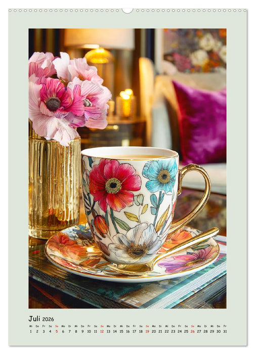 Kaffeepoesie. Der Charme edler Tassen (CALVENDO Premium Wandkalender 2026)