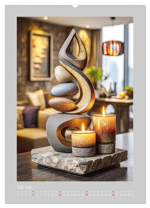 Formen des Lichts. Elegante Kerzenhalter in kunstvollen Interieurs (CALVENDO Premium Wandkalender 2026)