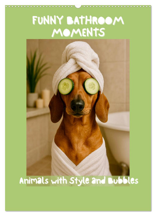 Funny Bathroom Moments – Animals with Style and Bubbles (CALVENDO Monthly Calendar 2026)