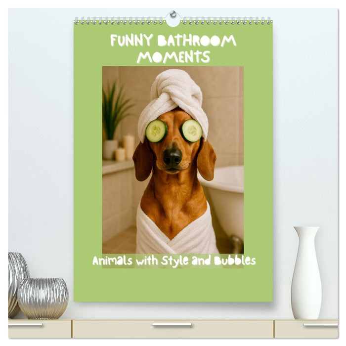 Funny Bathroom Moments – Animals with Style and Bubbles (CALVENDO Premium-Calendar 2026)