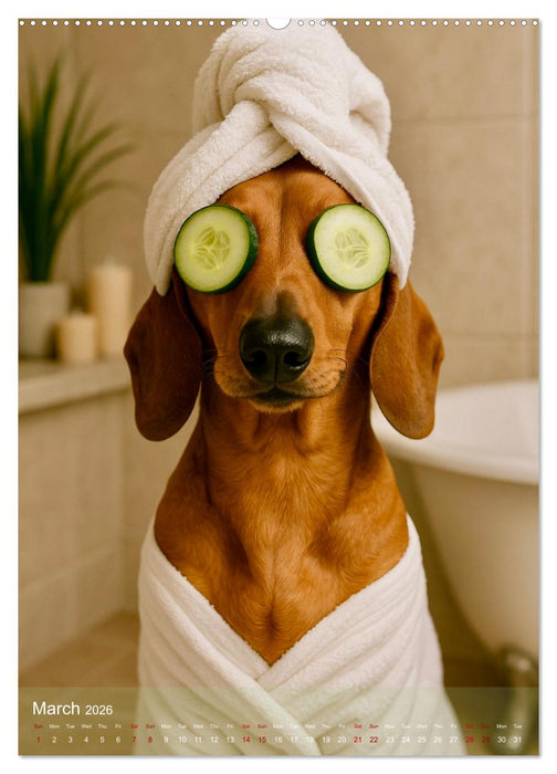 Funny Bathroom Moments – Animals with Style and Bubbles (CALVENDO Premium-Calendar 2026)