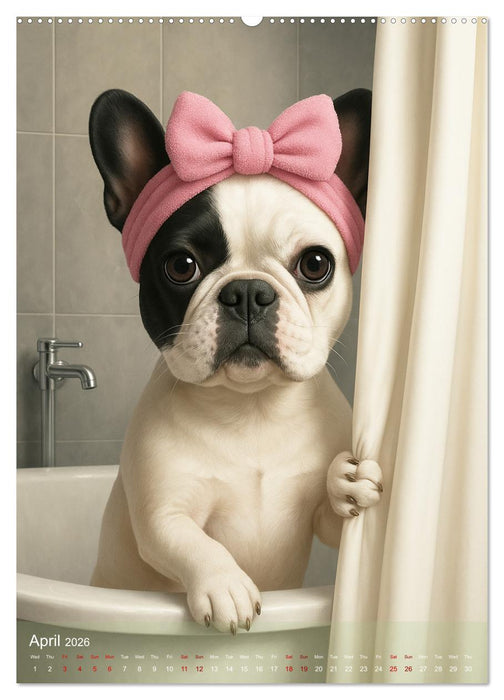 Funny Bathroom Moments – Animals with Style and Bubbles (CALVENDO Premium-Calendar 2026)
