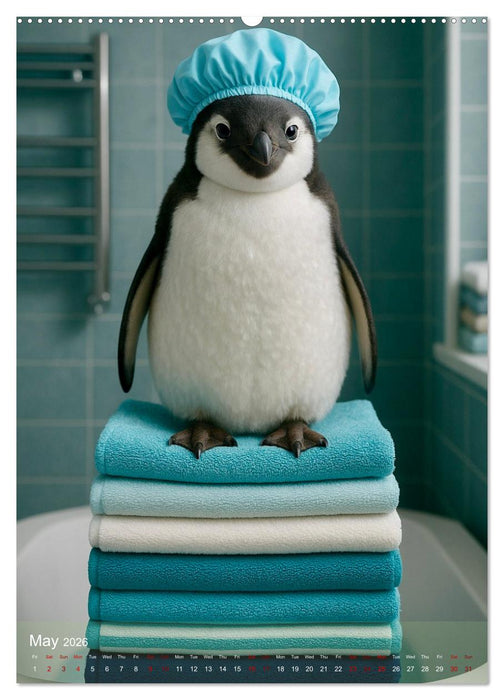 Funny Bathroom Moments – Animals with Style and Bubbles (CALVENDO Premium-Calendar 2026)