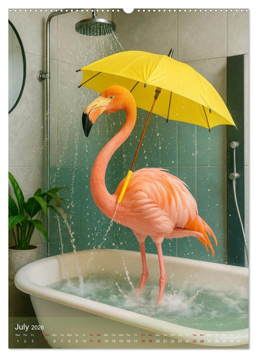 Funny Bathroom Moments – Animals with Style and Bubbles (CALVENDO Premium-Calendar 2026)
