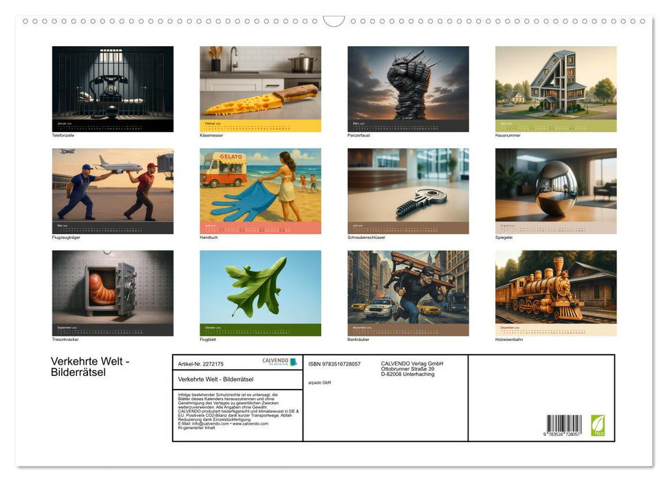 Verkehrte Welt - Bilderrätsel (CALVENDO Wandkalender 2026)