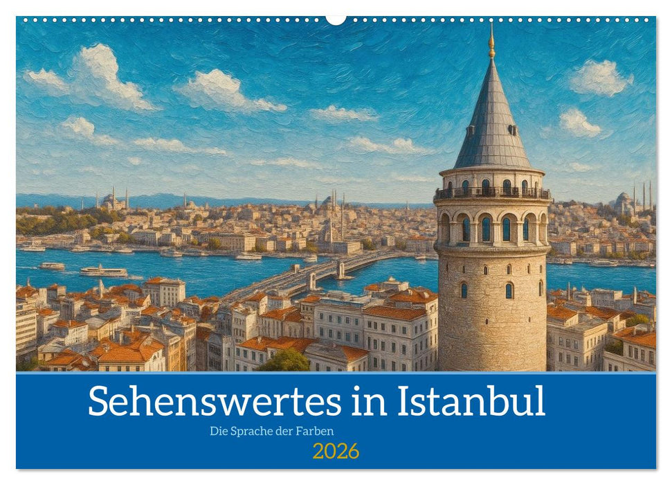 Sehenswertes in Istanbul - Die Sprache der Farben (CALVENDO Wandkalender 2026)
