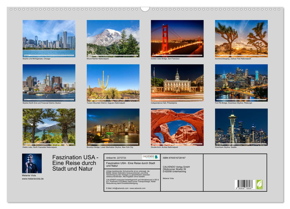 Faszination USA - Eine Reise durch Stadt und Natur (CALVENDO Wandkalender 2026)