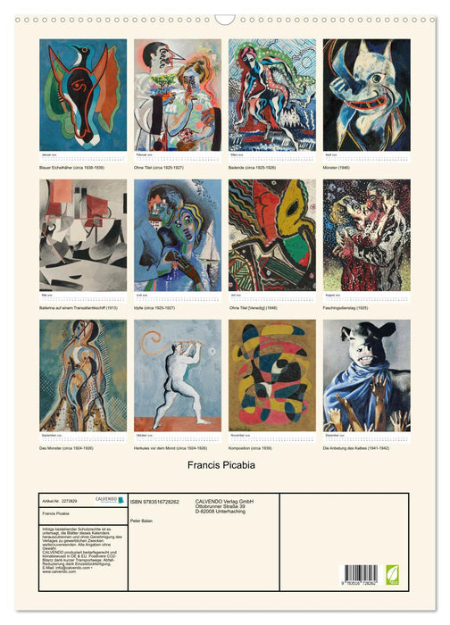 Francis Picabia (CALVENDO Wandkalender 2026)