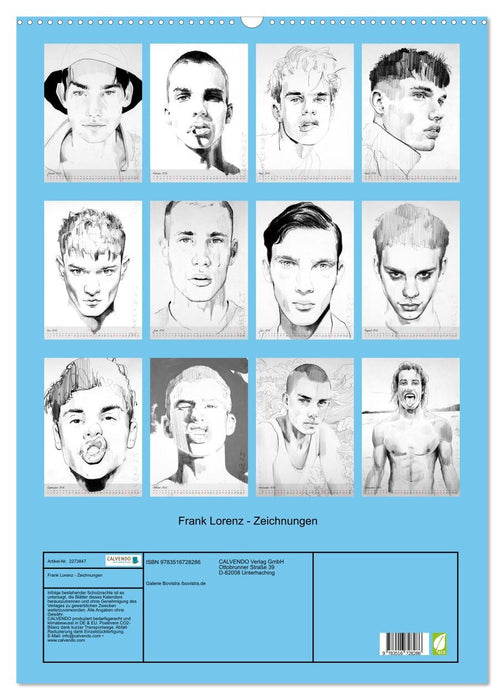 Frank Lorenz - Zeichnungen (CALVENDO Wandkalender 2026)