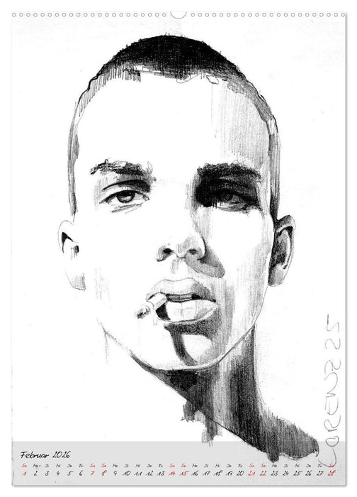 Frank Lorenz - Zeichnungen (CALVENDO Wandkalender 2026)