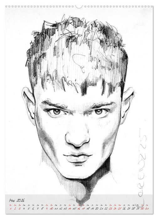 Frank Lorenz - Zeichnungen (CALVENDO Wandkalender 2026)