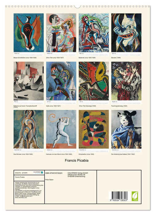 Francis Picabia (CALVENDO Premium Wandkalender 2026)
