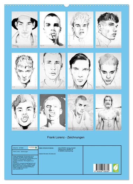 Frank Lorenz - Zeichnungen (CALVENDO Premium Wandkalender 2026)