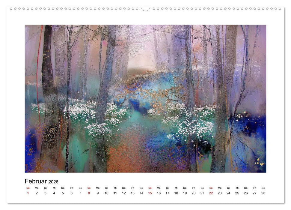 Das blau-violette Jahr (CALVENDO Premium Wandkalender 2026)