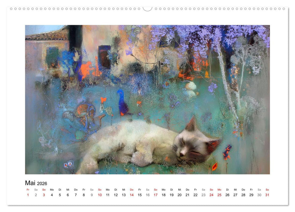 Das blau-violette Jahr (CALVENDO Premium Wandkalender 2026)